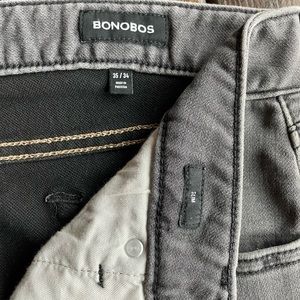 Bonobos Downtime Jeans 35x34 slim in grey dark wash